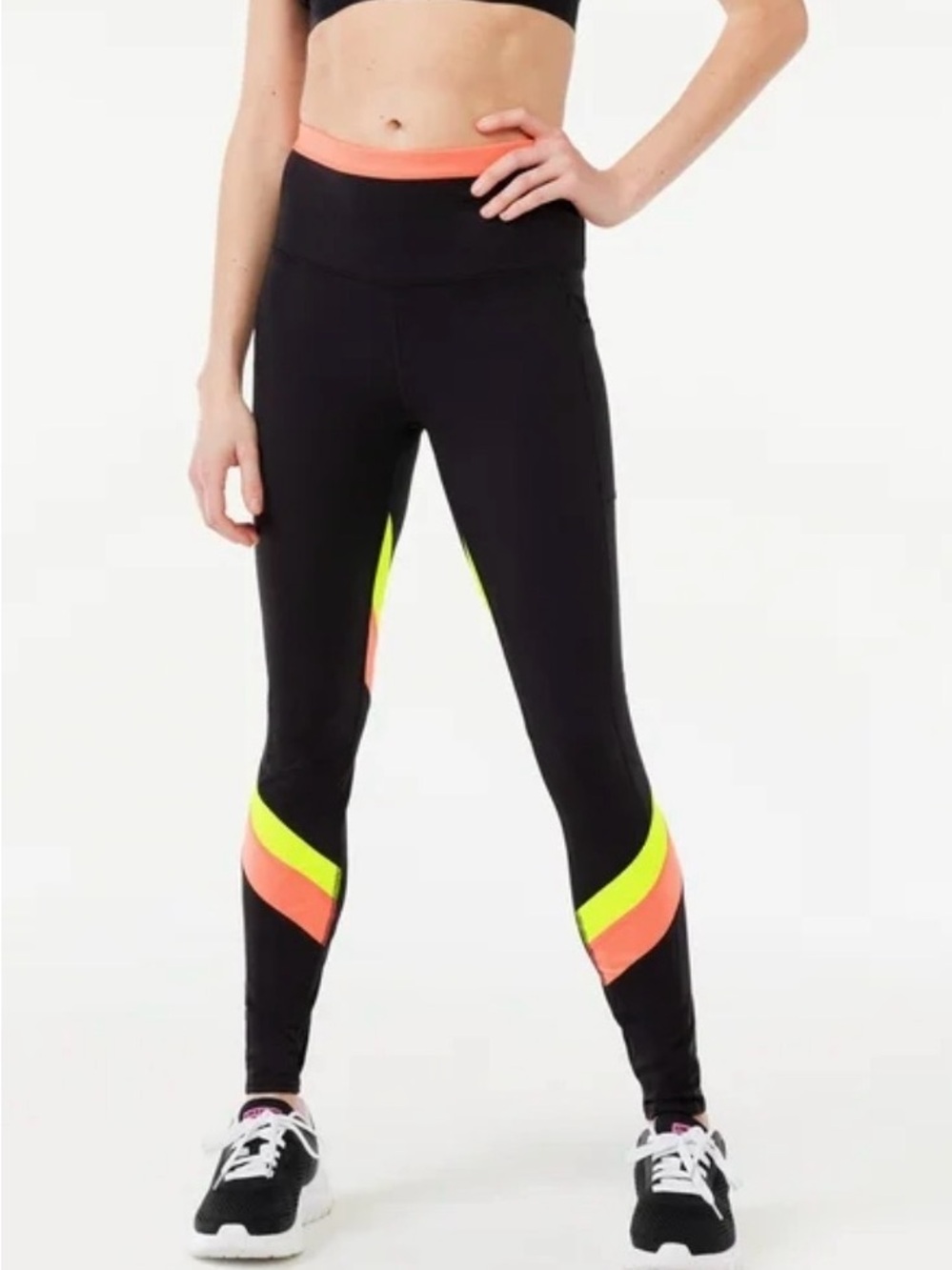 Love & Sports Women's Colorblocked 7/8 Length Leggings